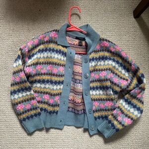 Forever 21 Multicolor Patterned Cardigan